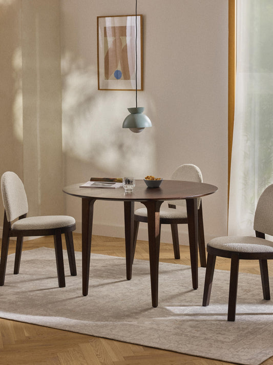 Archveny Round Mango Wood Dining Table, Ø 110 cm