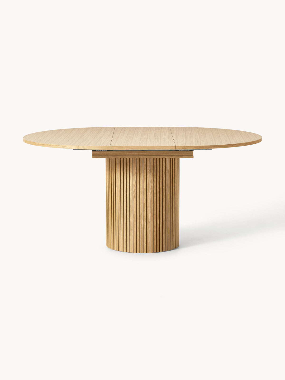 Filworan Dining Table with Grooved Texture, Extendable, 120 - 160 x 75 cm