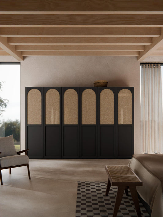 Jeanmarel Modular Hinged-Door Wardrobe, 300 cm Wide, in Various Sizes