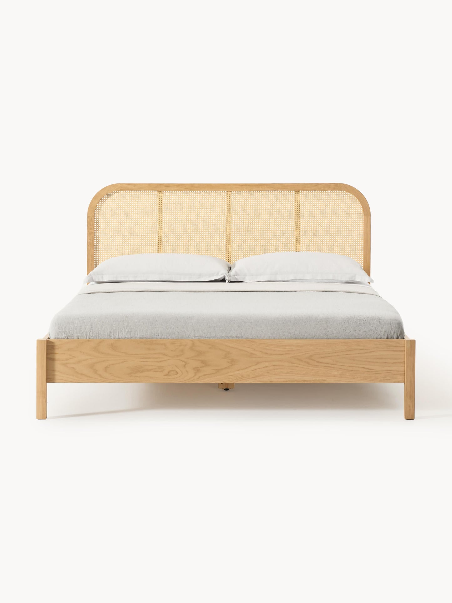 Jonwaire Wooden Bed with Vienna Cane Headboard