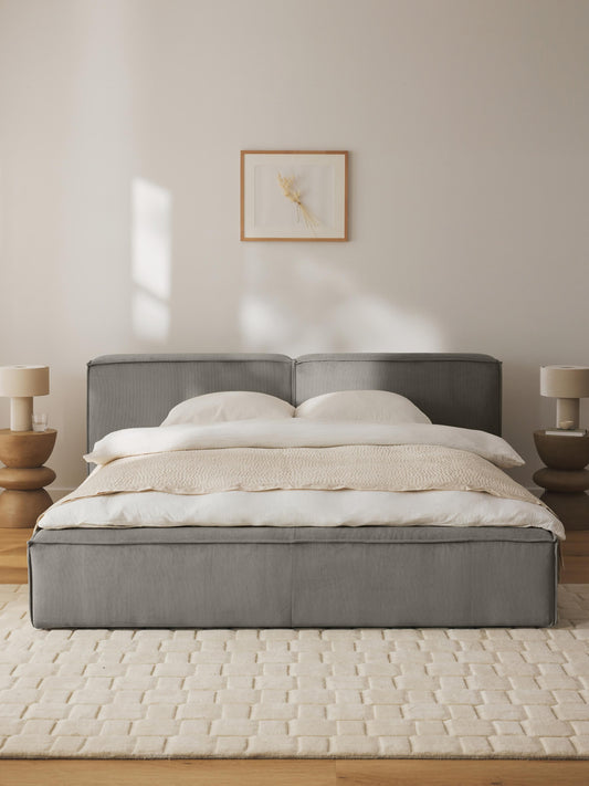 Lenmoray Corduroy Upholstered Bed