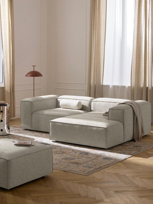 Lenmoray Linen Blend Corner Sofa, Modular (2-Seater)