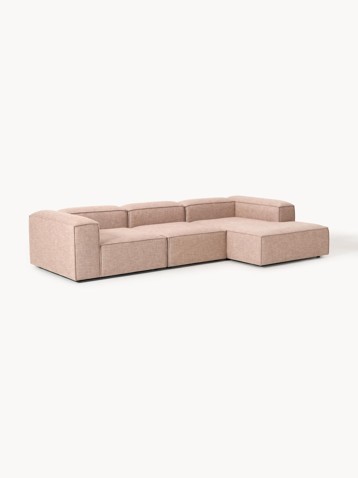 Lenmoray Modular Linen Blend Corner Sofa (4-Seater)