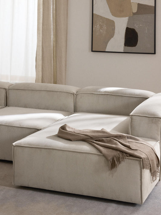 Lenmoray Ottoman Corner Module in Corduroy