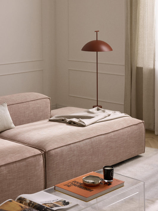 Lenmoray Ottoman Module in Linen Blend