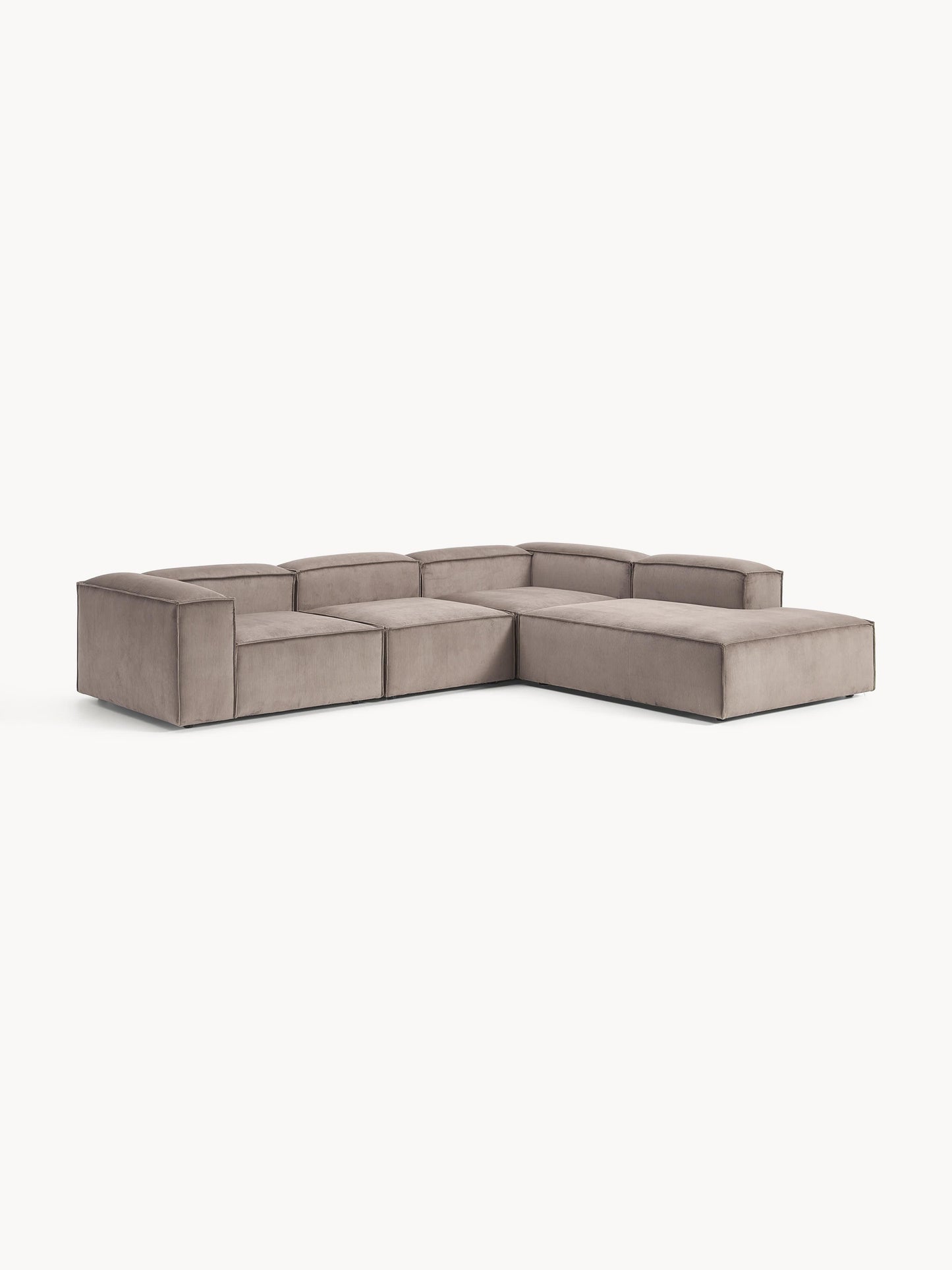 Lenmoray XL Modular Corduroy Corner Sofa (4-Seater)