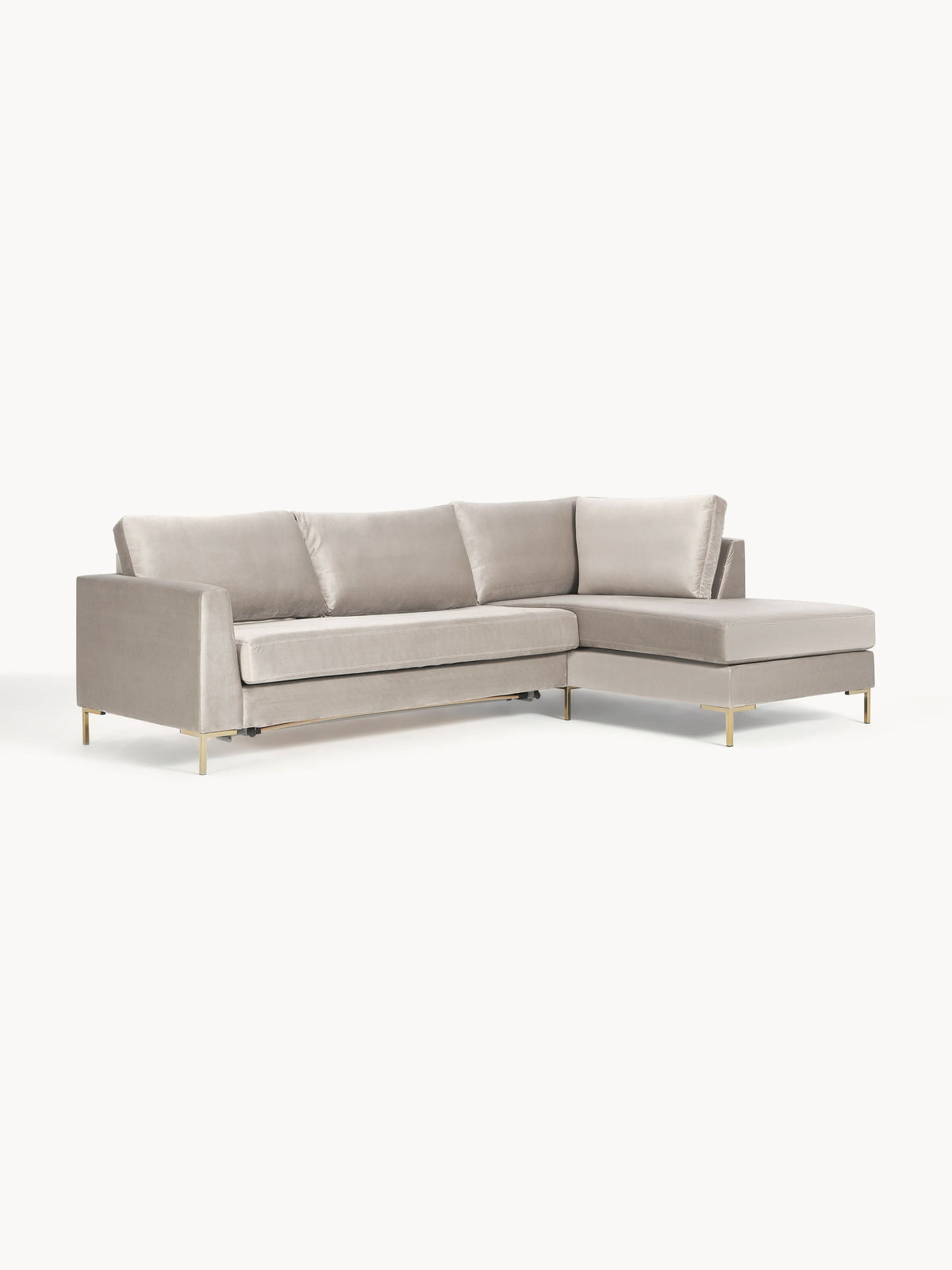 Lunmeryn 3-Seater Velvet Sofa Bed with Mattress