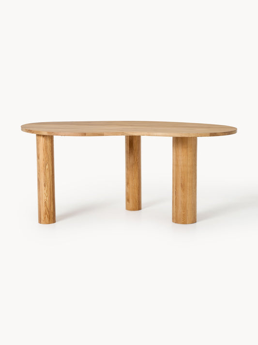 Narvelis Oak Dining Table with Organic Shape, in Various Sizes