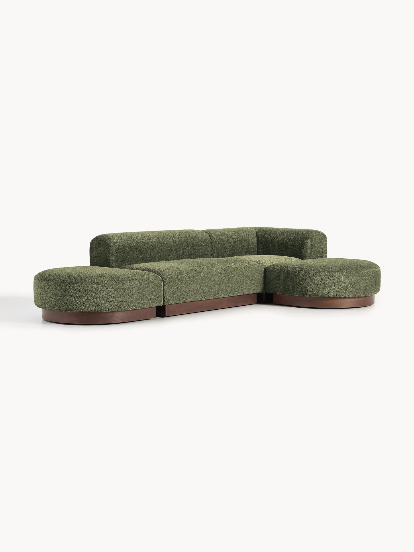 Natwyla Corner Sofa, Modular, Teddy Bouclé