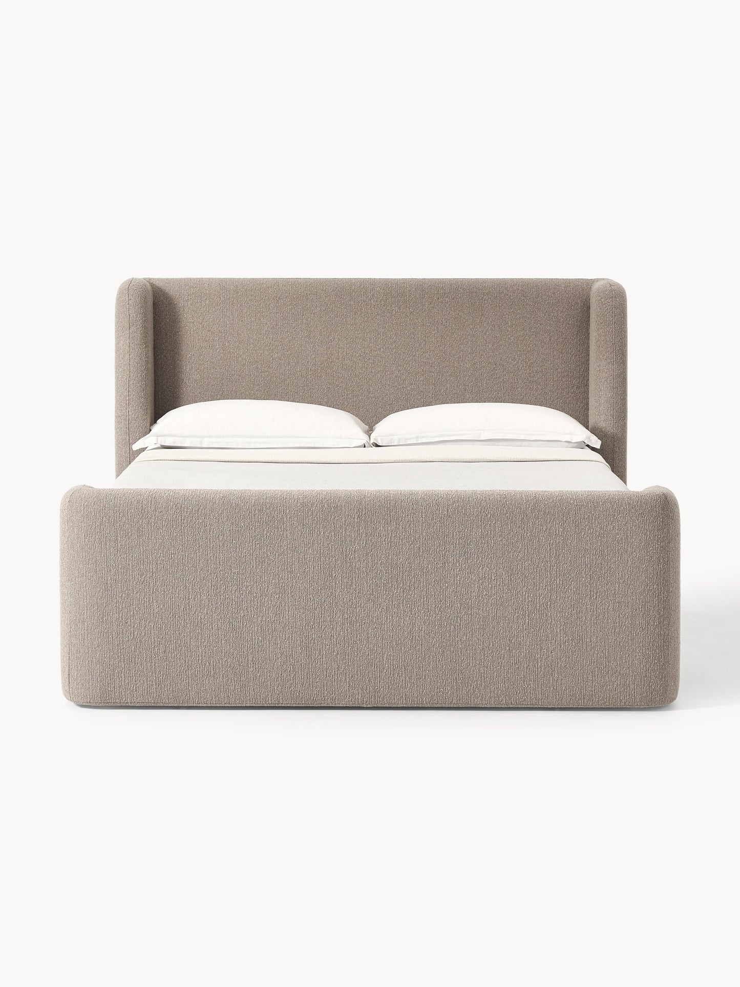 Perlagne Box Spring Bed in Bouclé