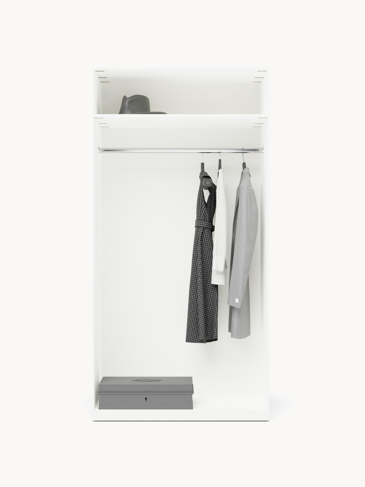 Simavaine Modular Hinged-Door Wardrobe, 100 cm Wide, in Various Sizes