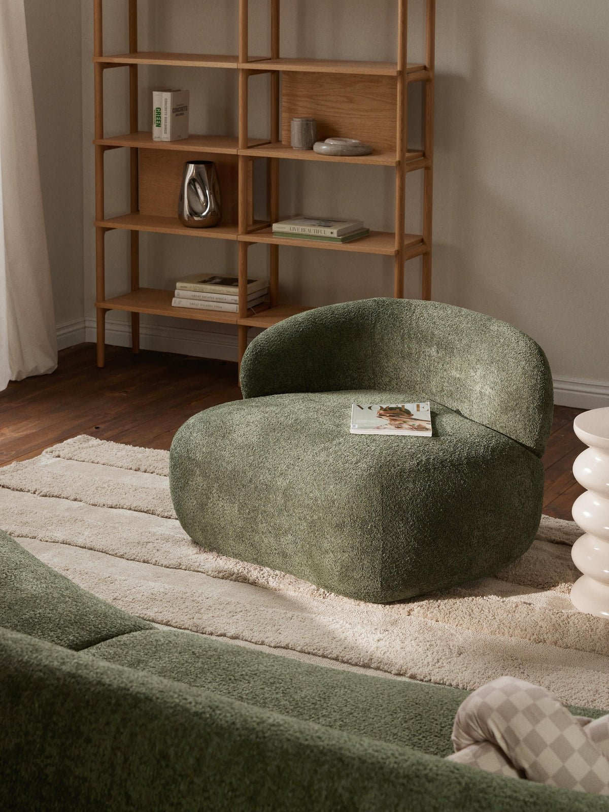 Albravon Lounge Chair in Teddy Bouclé
