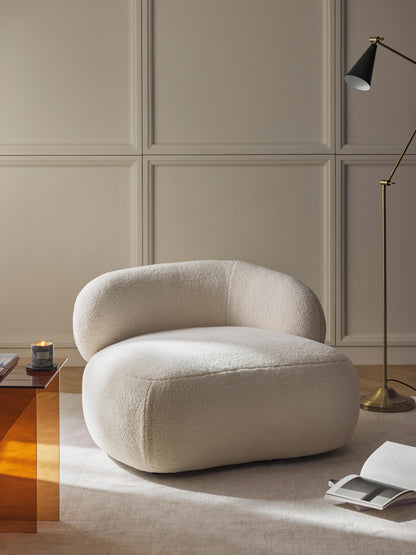 Albravon Lounge Chair, Teddy Fur