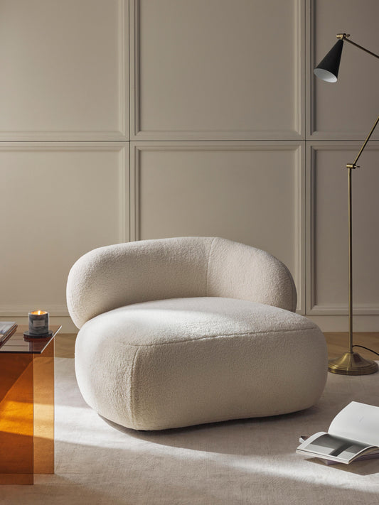 Albravon Lounge Chair, Teddy Fur