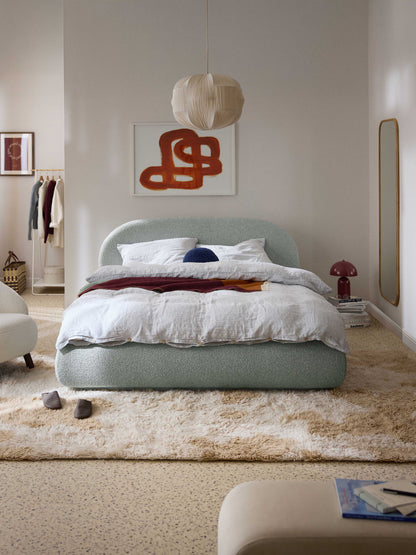 Albravon Upholstered Bed in Bouclé