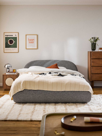 Albravon Upholstered Bed in Bouclé
