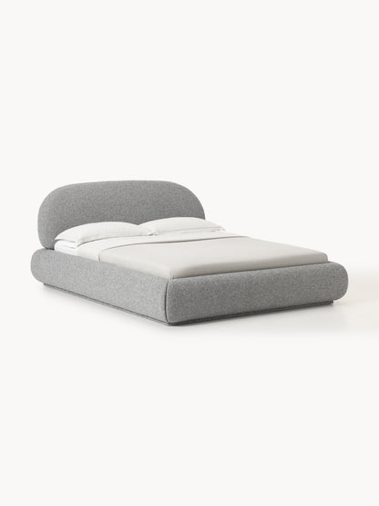 Albravon Upholstered Bed in Bouclé with Storage