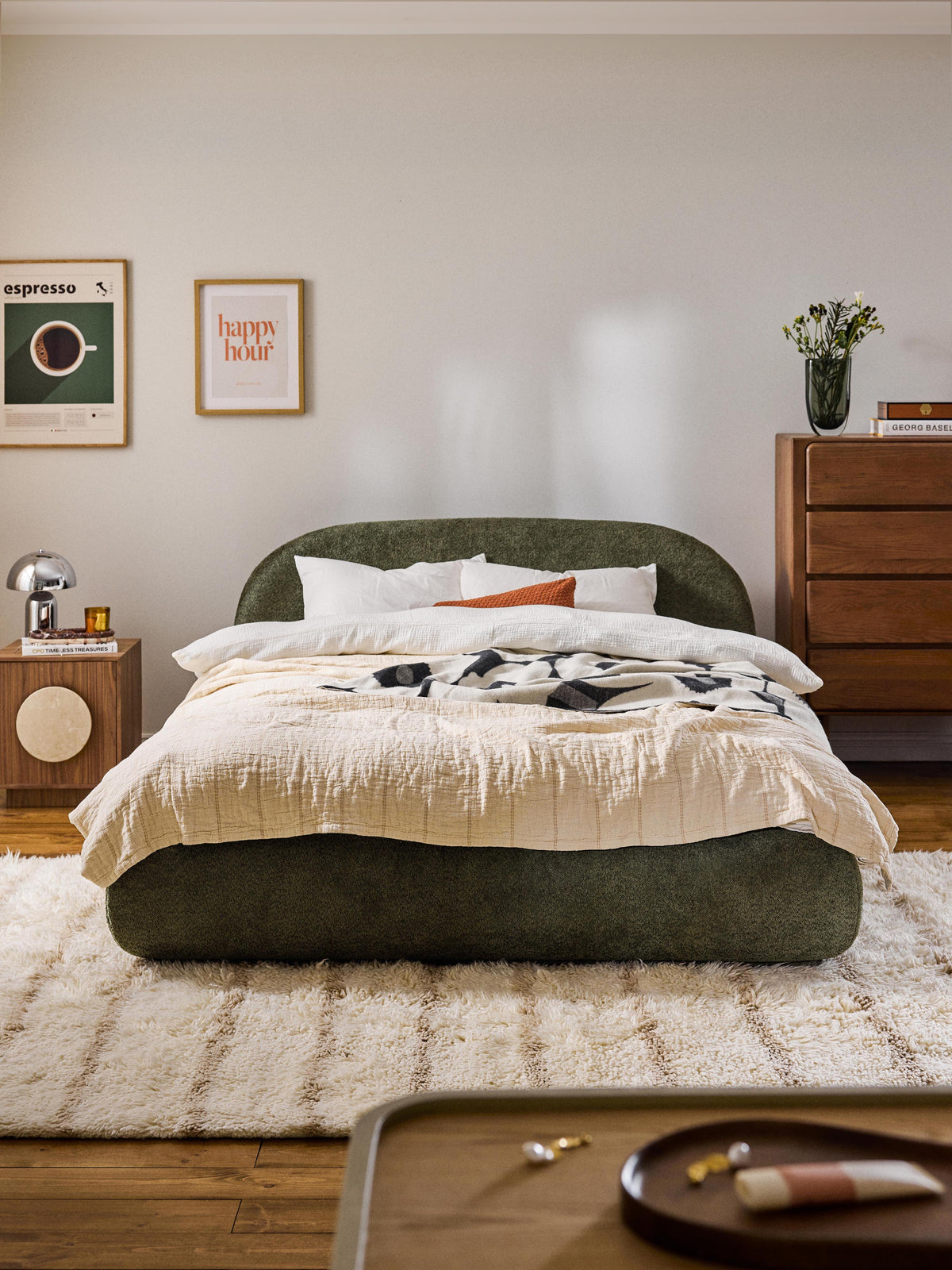 Albravon Upholstered Teddy Bouclé Bed