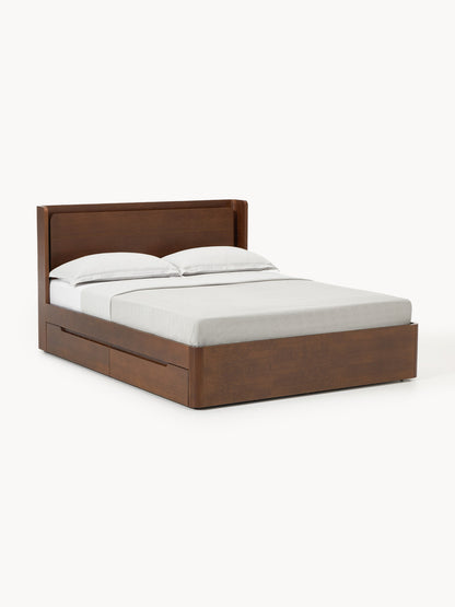 Alomherst Wooden Bed with Drawers
