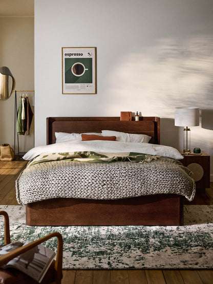 Alomherst Wooden Bed with Drawers