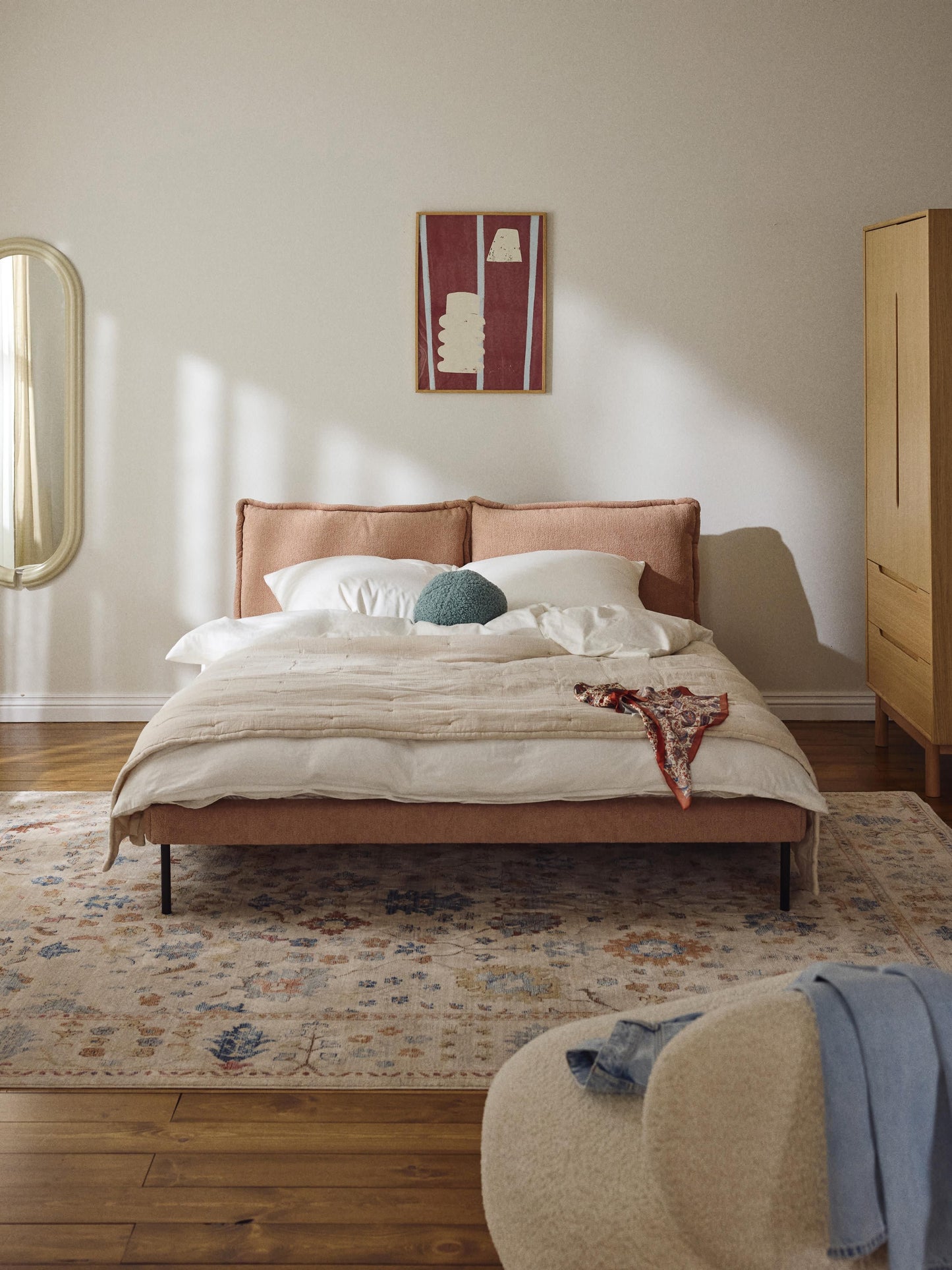 Amelryn Teddy Bouclé Upholstered Bed