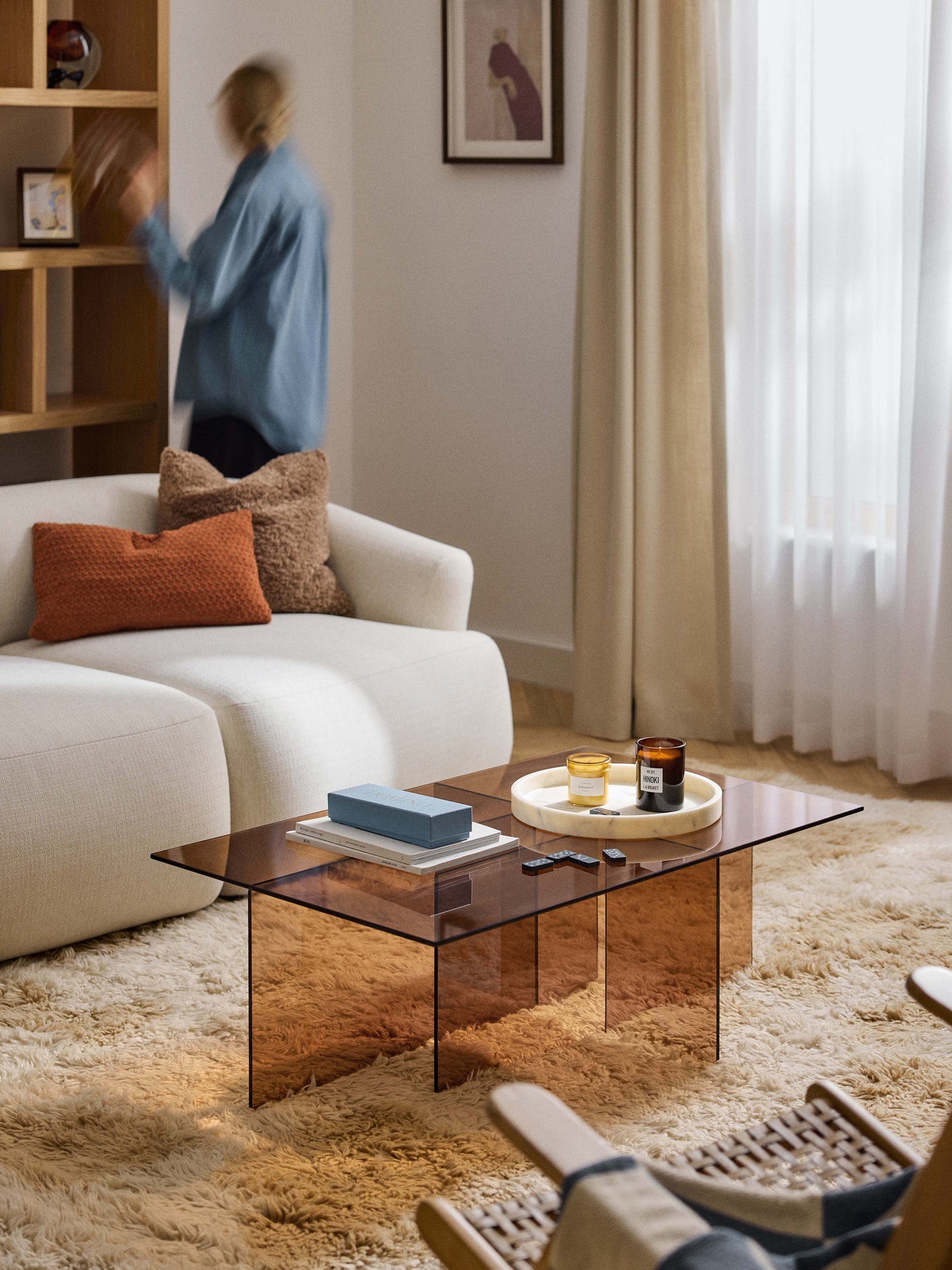 Anouwyn Glass Coffee Table, W 102 cm