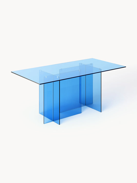 Anouwyn Glass Dining Table, 180 x 90 cm