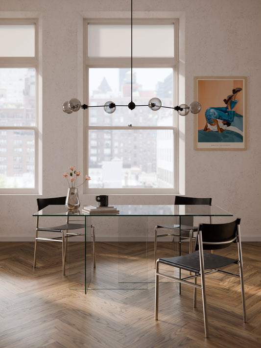 Anouwyn Glass Dining Table, 180 x 90 cm