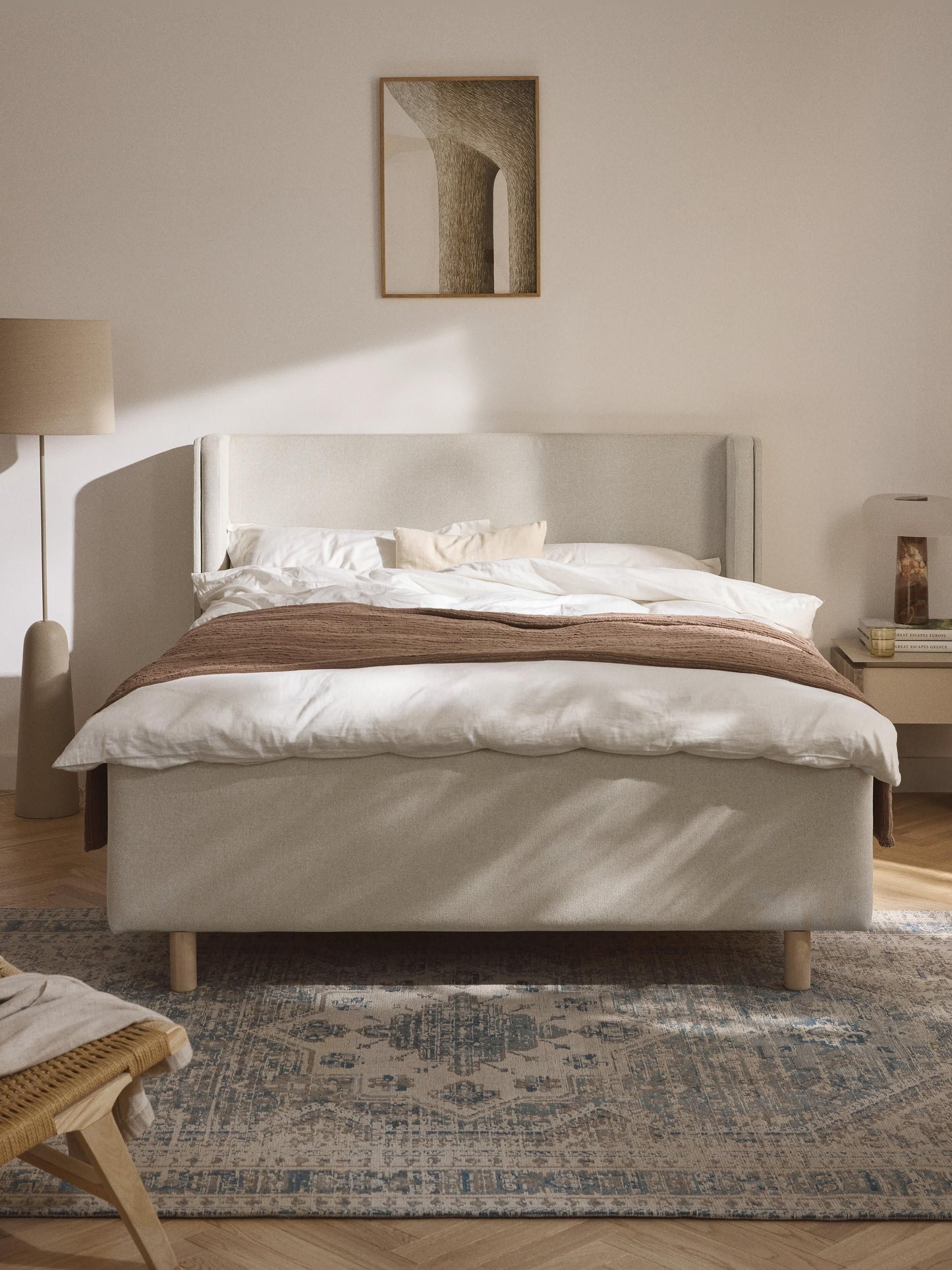 Archlowen Bed with Drawers, Upholstered
