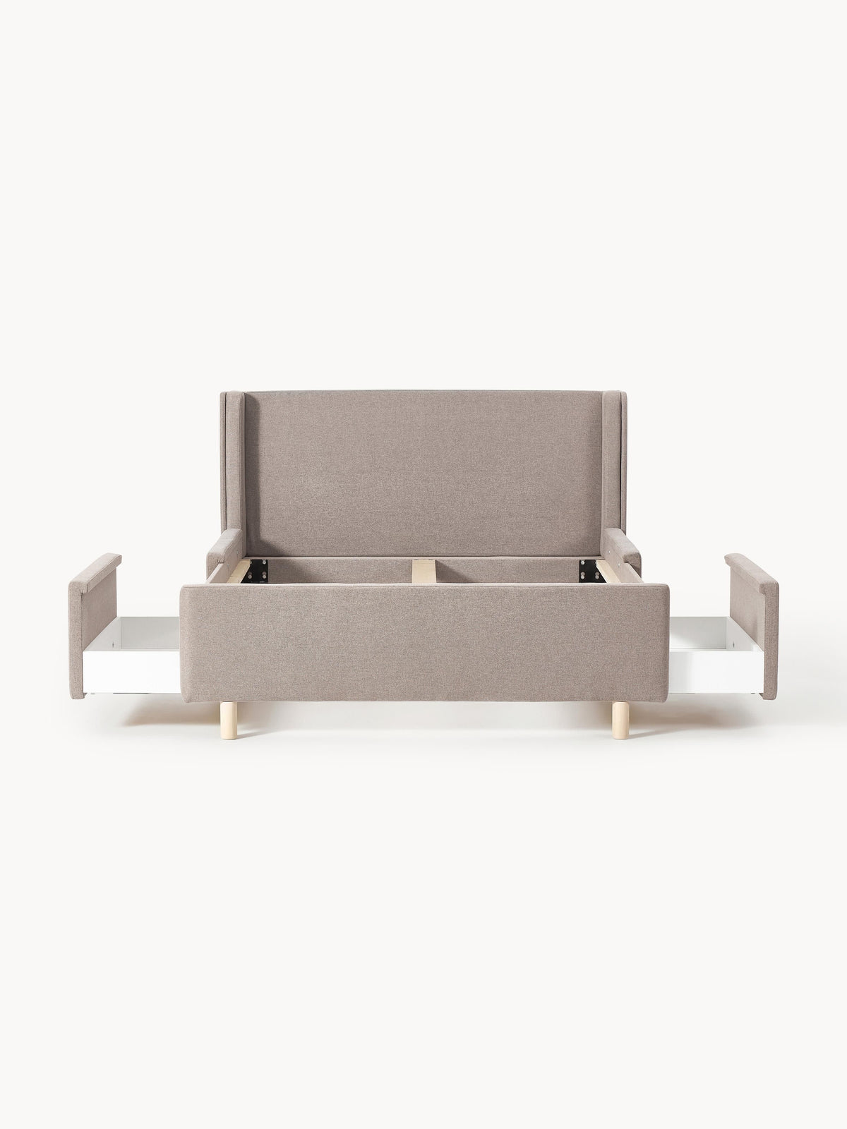 Archlowen Bed with Drawers, Upholstered