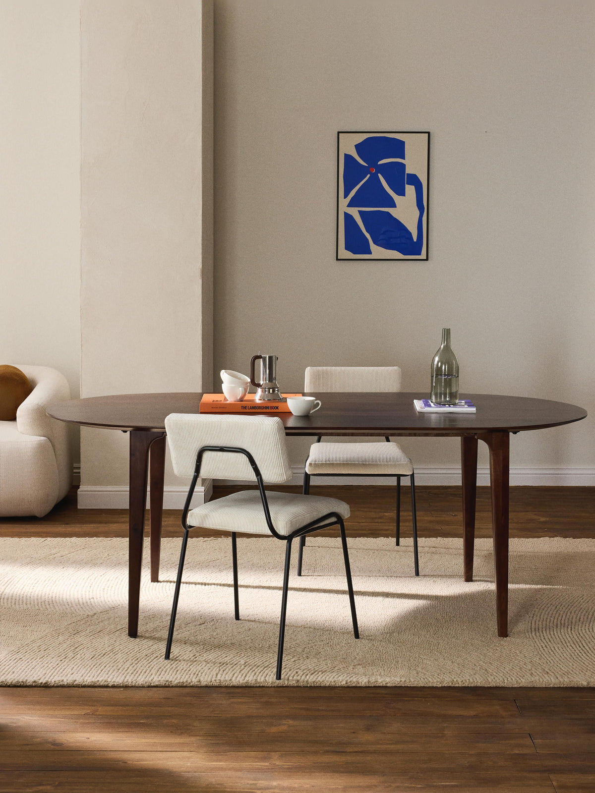 Archveny Oval Mango Wood Dining Table, 200 x 100 cm