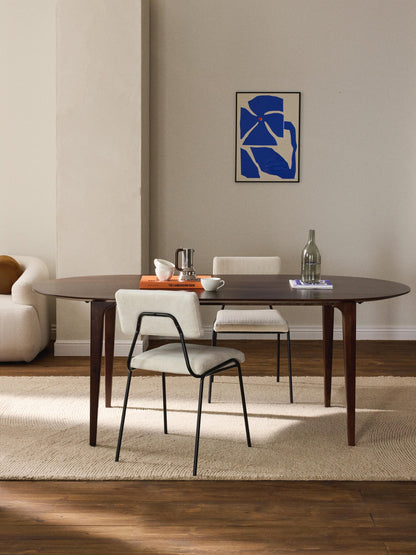 Archveny Oval Mango Wood Dining Table, 200 x 100 cm