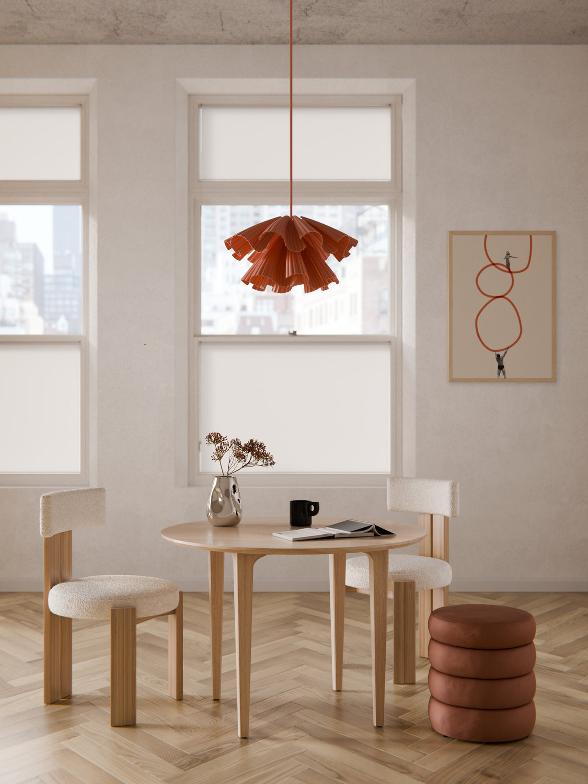 Archveny Round Oak Dining Table, Ø 110 cm
