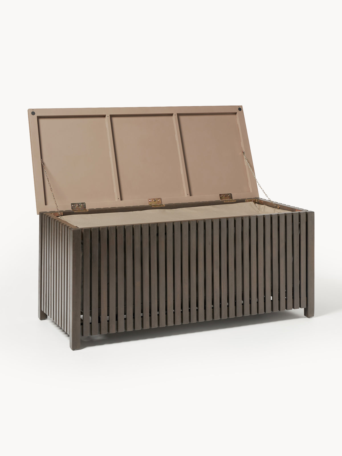 Arkmaeve Garden Storage Box in Acacia Wood with Insert, W 129 cm