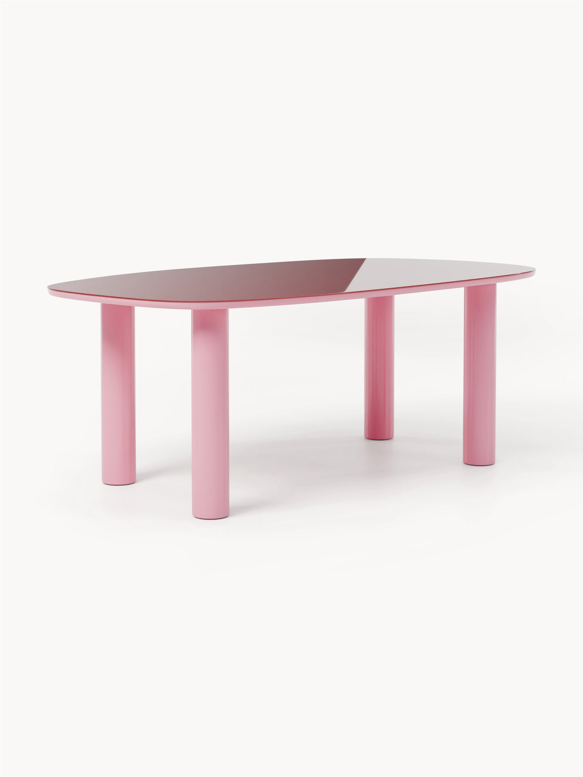 Benlairn Organic Dining Table with Glass Top, 200 x 110 cm
