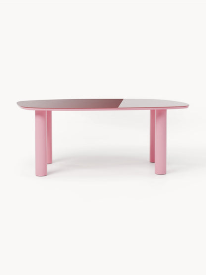 Benlairn Organic Dining Table with Glass Top, 200 x 110 cm