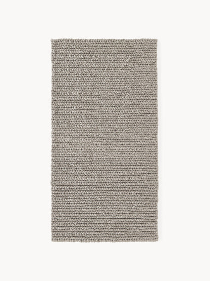 Brunwyth Wool Rug with Braided Texture, Handmade