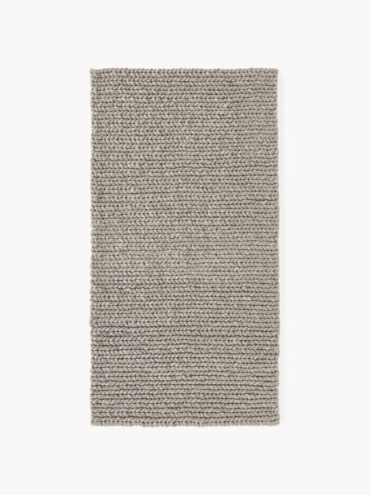Brunwyth Wool Rug with Braided Texture, Handmade