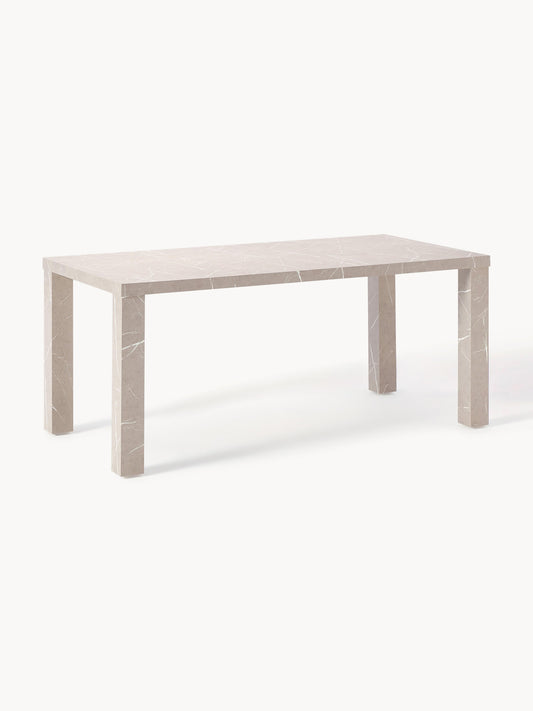 Carlmaith Dining Table, Marble Look, 180 x 90 cm