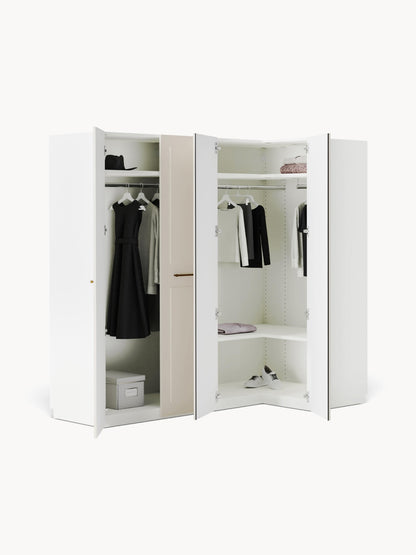 Charlmaven Modular Corner Wardrobe, 215 cm Wide, in Various Sizes