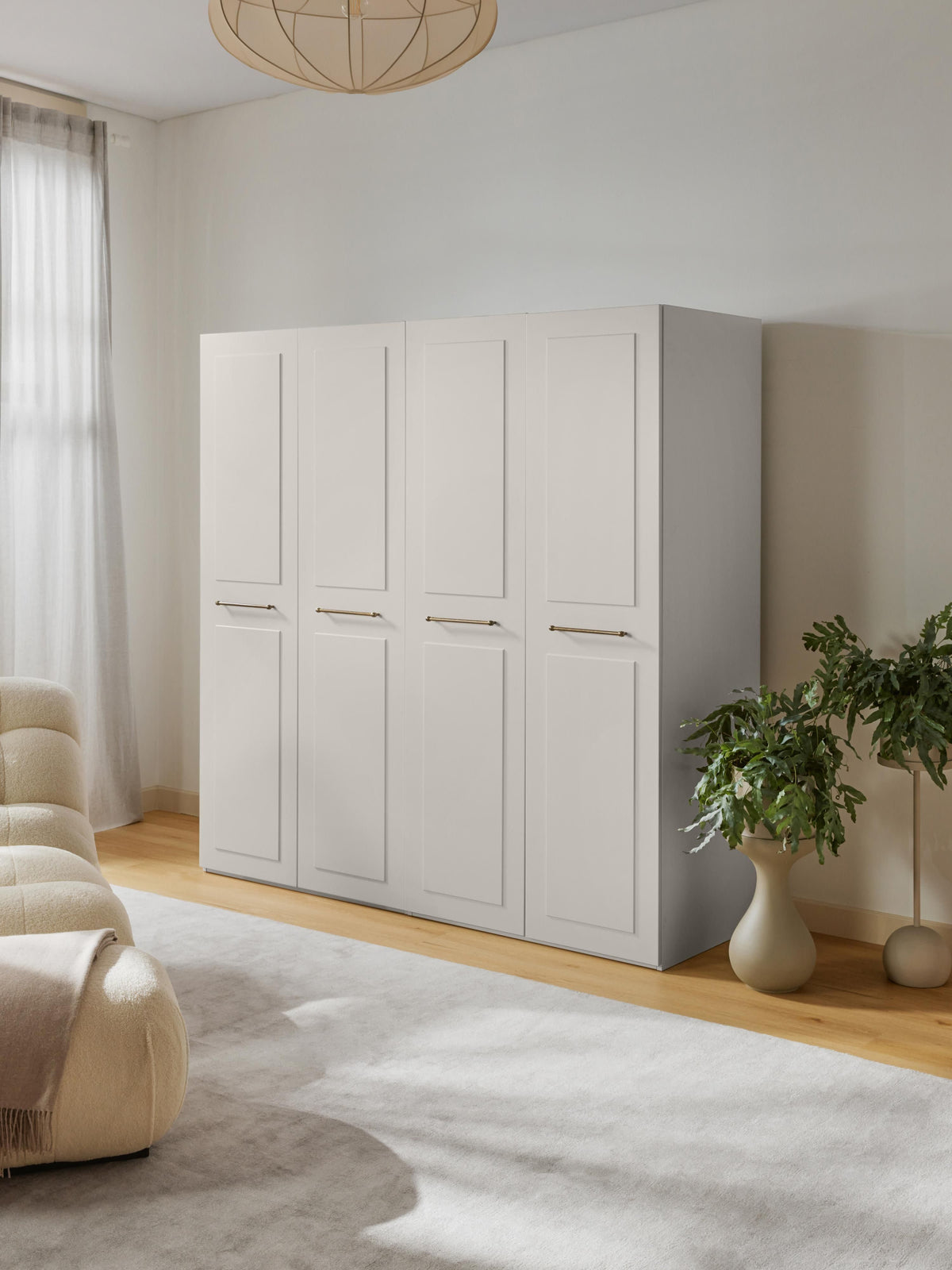Charlmaven Modular Hinged-Door Wardrobe, 200 cm Wide, in Various Sizes