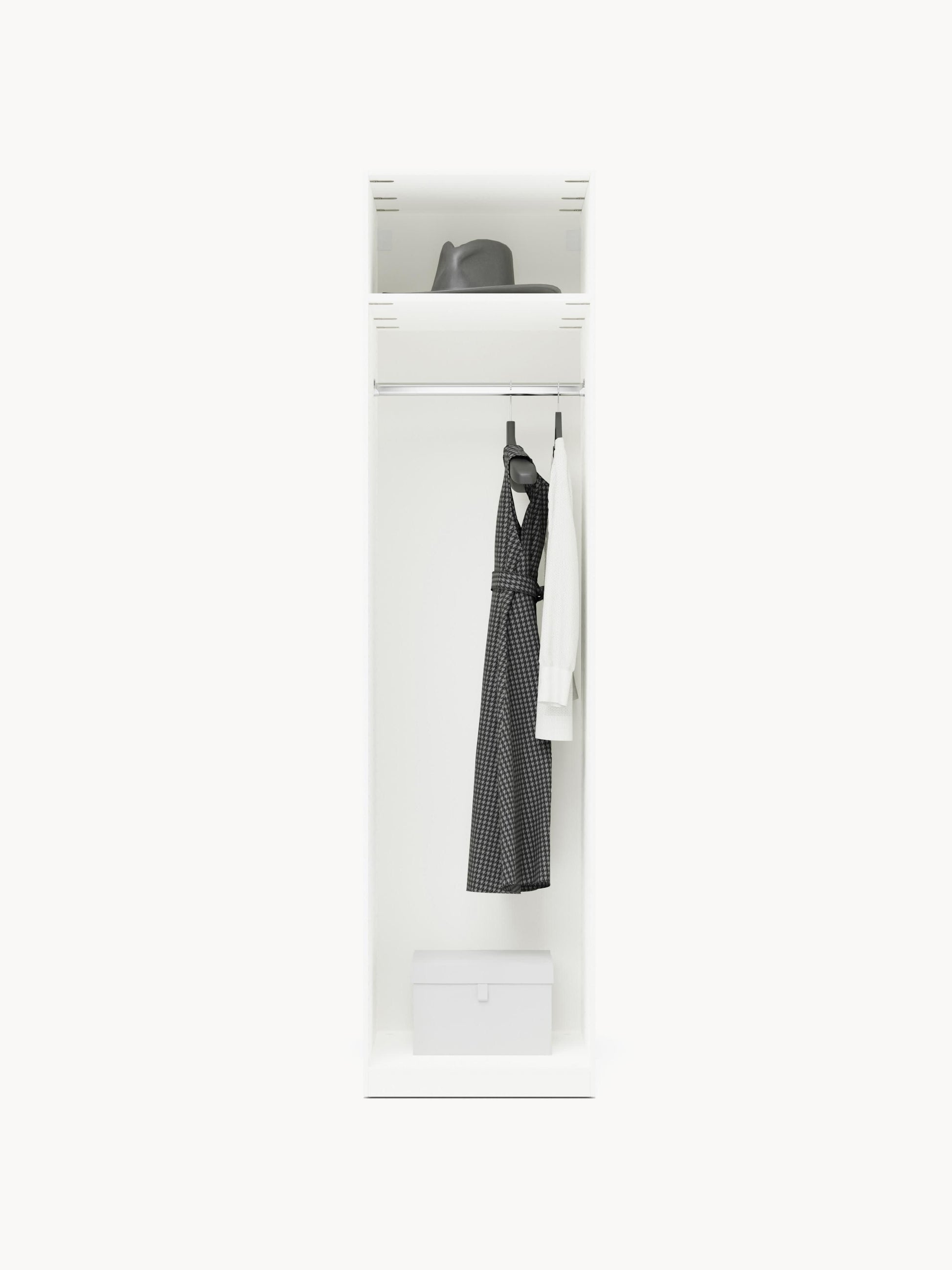 Charlmaven Modular Hinged-Door Wardrobe, 50 cm Wide, in Various Sizes
