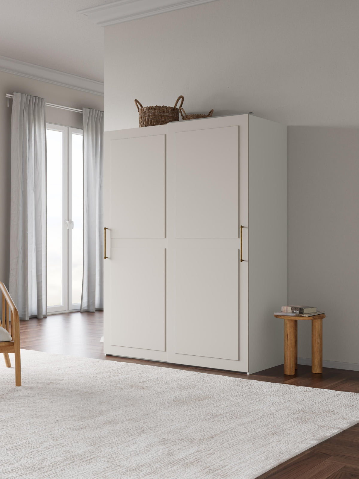 Charlmaven Modular Sliding-Door Wardrobe, 150 cm Wide, in Various Sizes