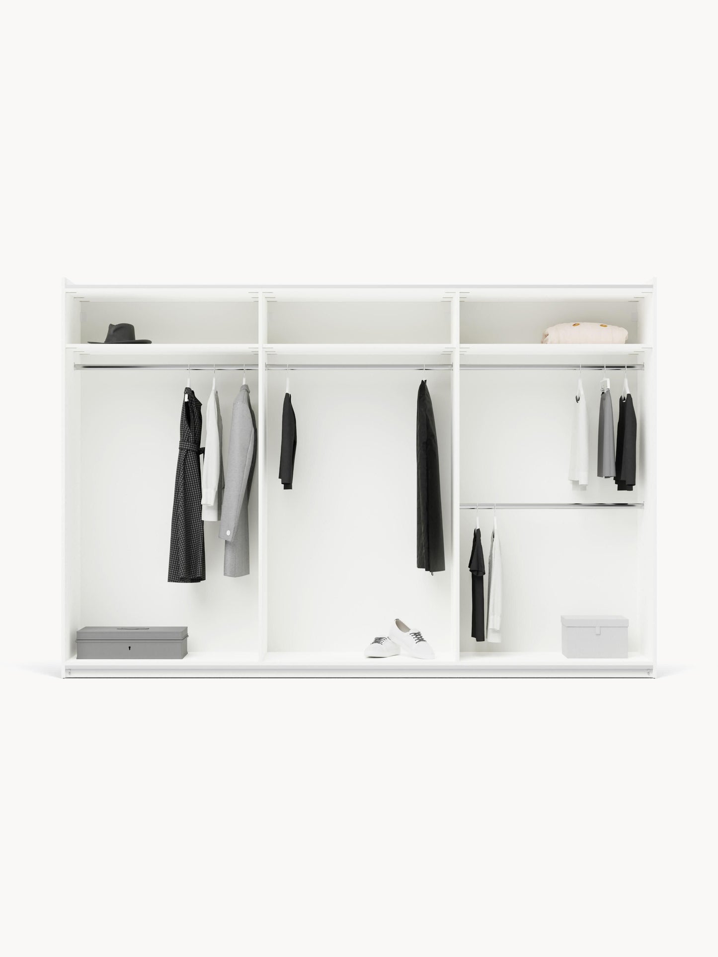 Charlmaven Modular Sliding-Door Wardrobe, 300 cm Wide, in Various Sizes