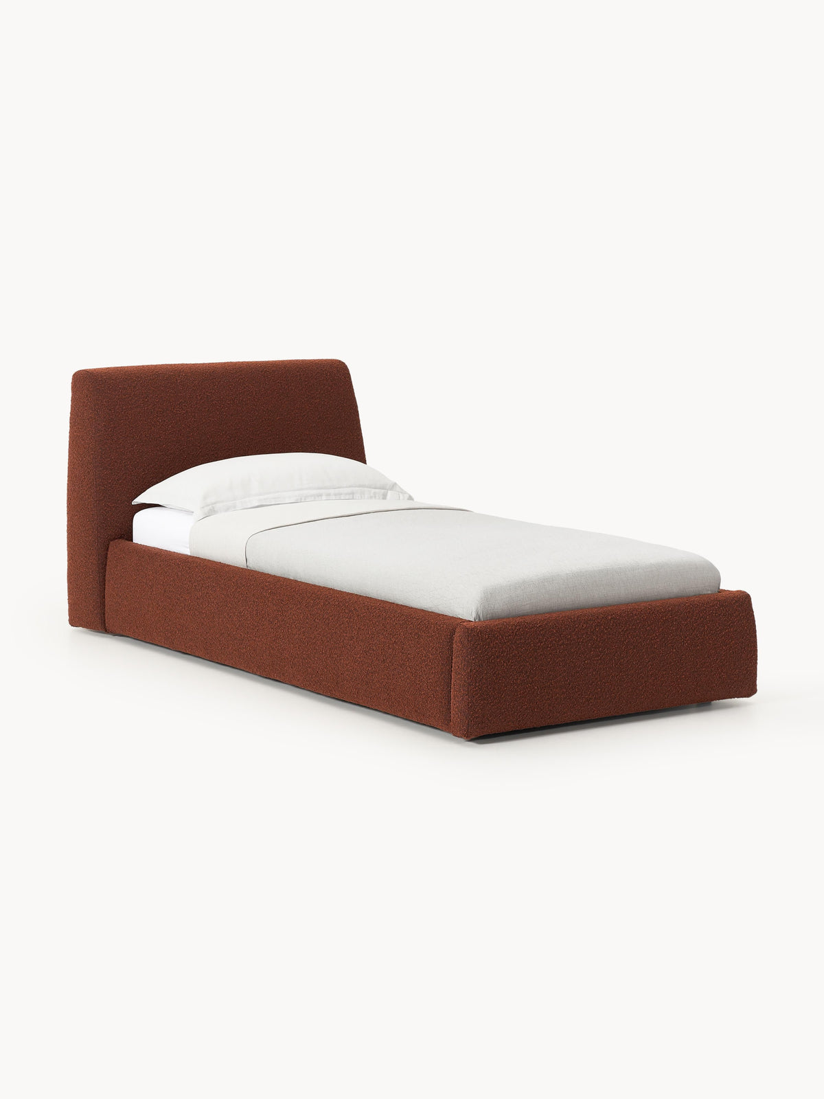 Clonwyth Single Bed in Bouclé with Storage