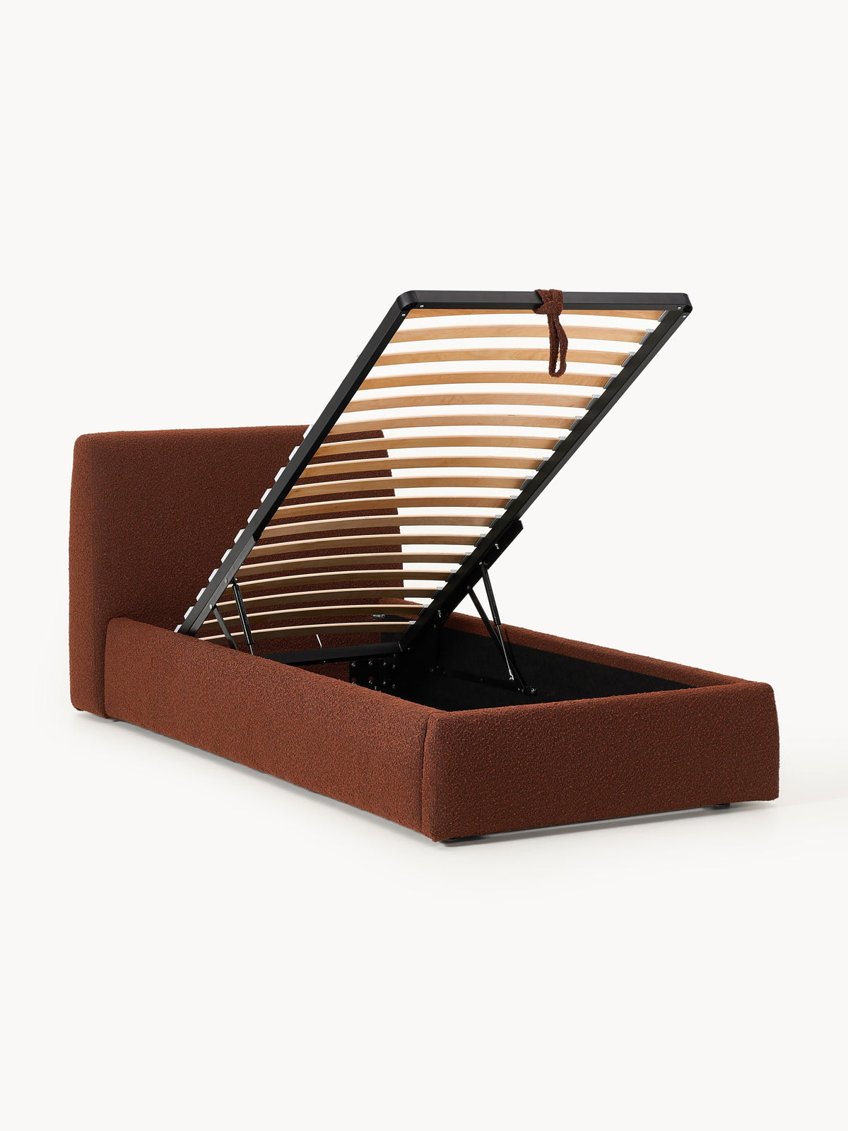 Clonwyth Single Bed in Bouclé with Storage