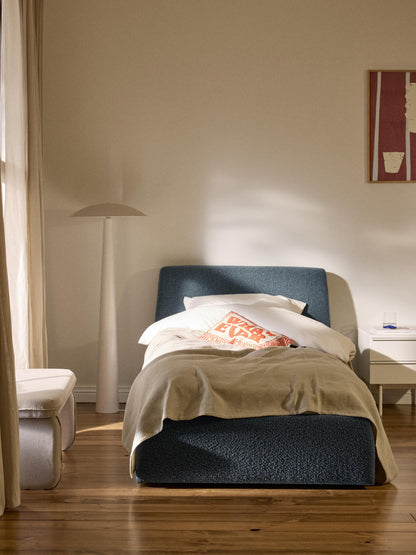 Clonwyth Single Bed in Bouclé with Storage