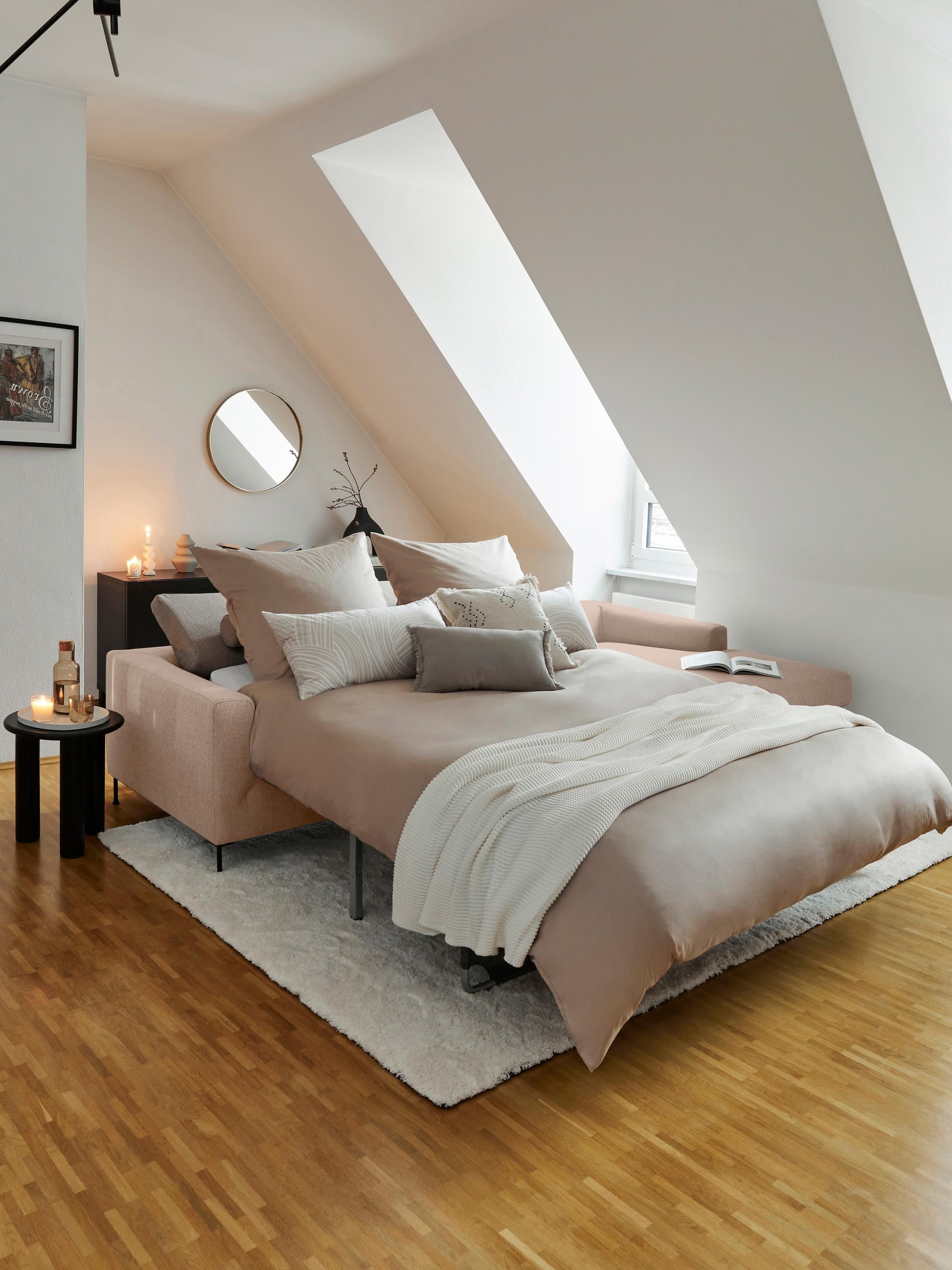 Cuclaine 3-Seater Sofa Bed with Mattress