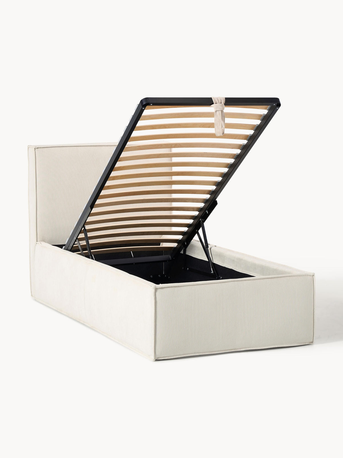 Drenmair Corduroy Single Bed with Storage