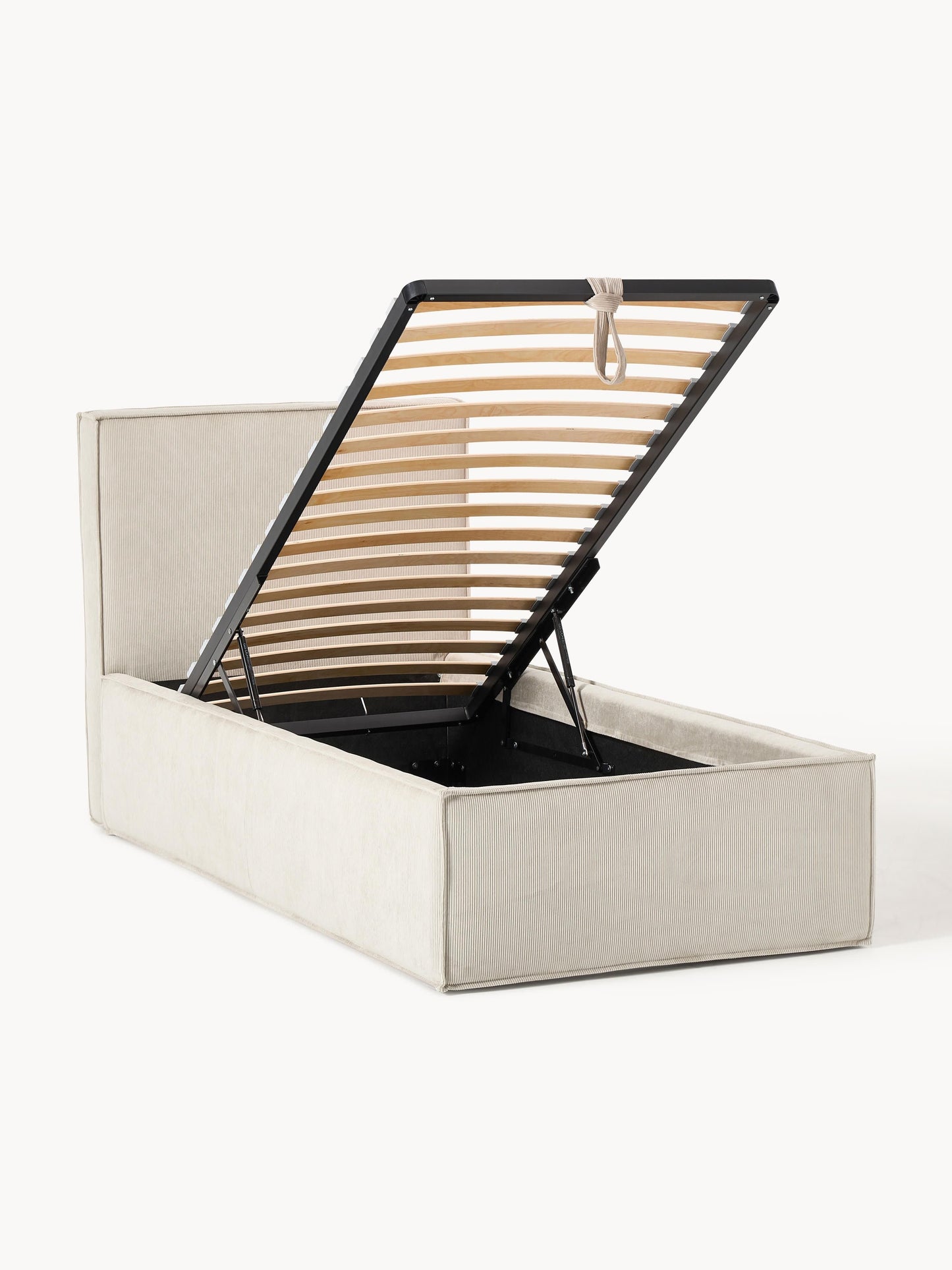 Drenmair Corduroy Single Bed with Storage
